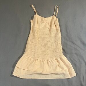 Sage the Label Dress Womens Medium Sleeveless Mini Smocked‎ Ruffle Boho Indie